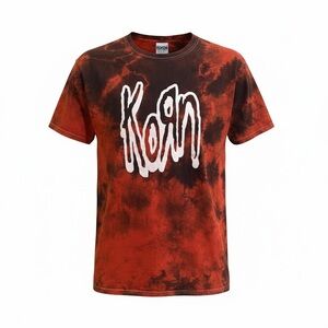 Fruit of the Loom Korn Orange Tie-Dye T-Shirt Size Large